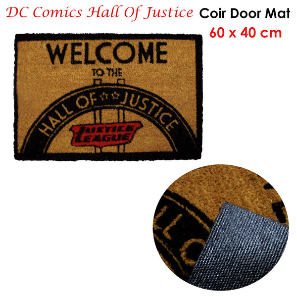 Dc Comics Coir Door Mat Hall Of Justice Door Mats & Floor Mats