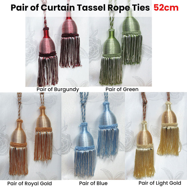 Pair Of Curtain Tassel Rope Ties 52Cm Other Curtains & Accessories