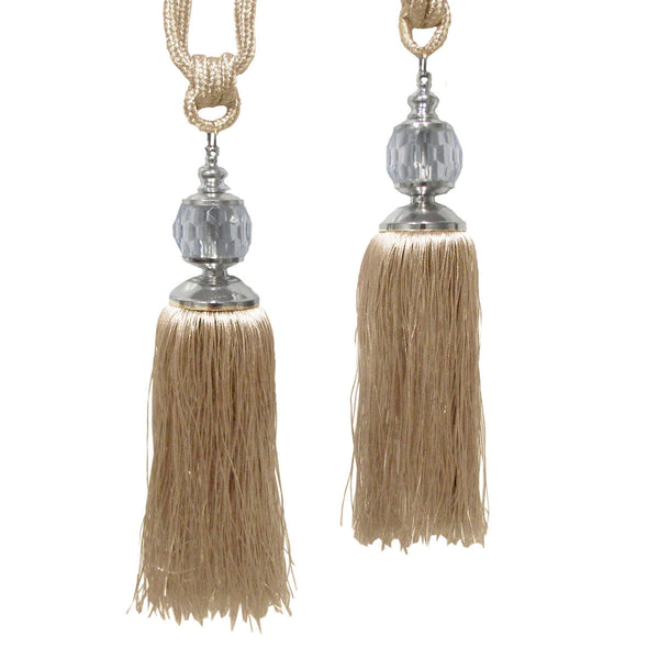 Elizabeth Pair Of Curtain Tassel Rope Ties Champagne/Gold Curtains & Drapes