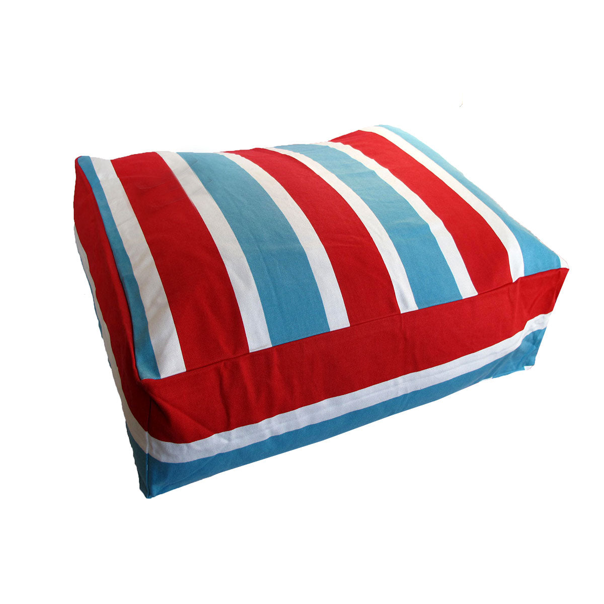 Heavy Duty Pure Cotton Pet Dog Bed Cover Small Blue Red Stripes Pet Beds