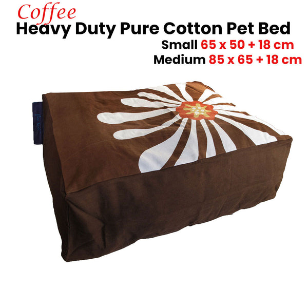Heavy Duty Pure Cotton Pet Dog Bed Cover Small Coffee Pet Beds
