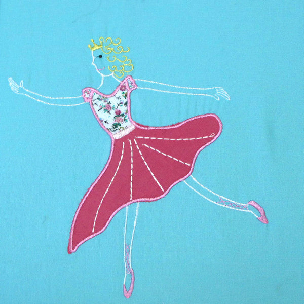 Ballerina Embroidered Quilt Cover Set Single Quilt Covers