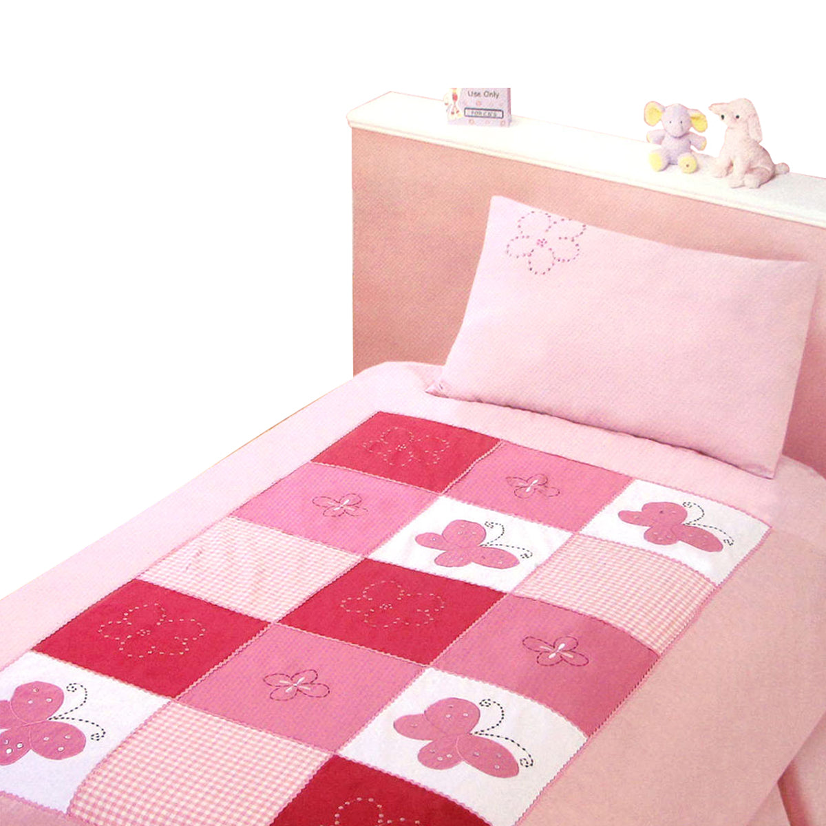 Bindi Butterfly Embroidered Quilt Cover Set Single Quilt Covers