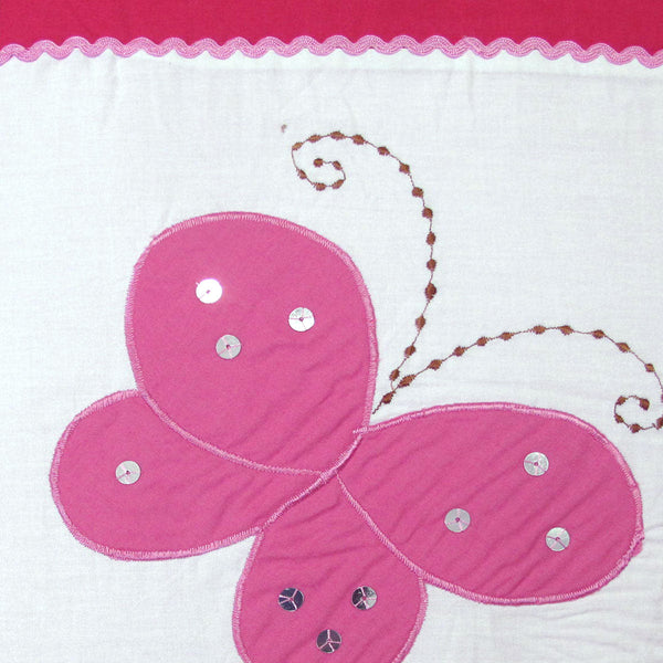 Bindi Butterfly Embroidered Quilt Cover Set Single Quilt Covers