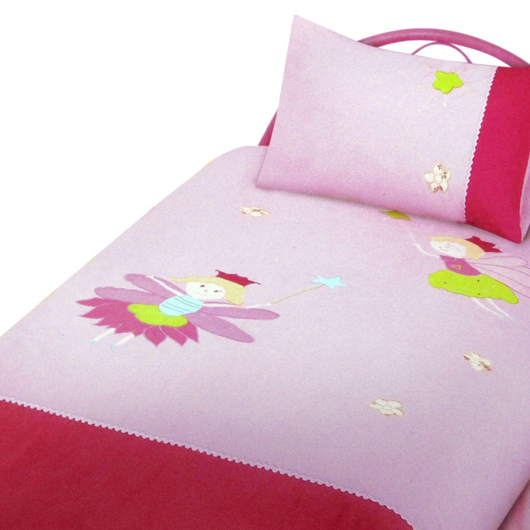 Fairies Embroidered Quilt Cover Set Single Quilt Covers