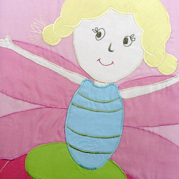 Fairies Embroidered Quilt Cover Set Single Quilt Covers