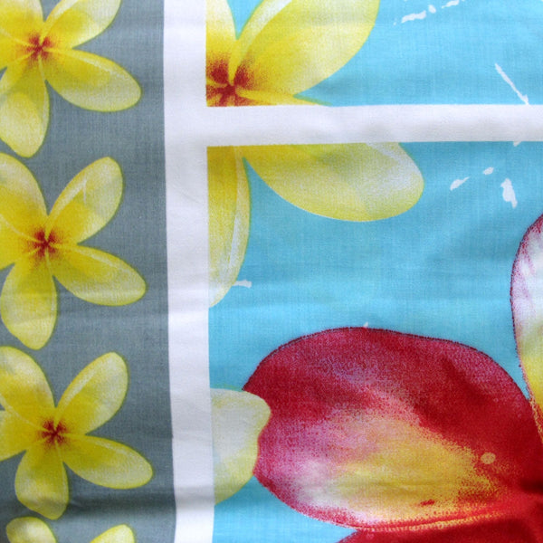 Floating Frangipani Quilt Cover Set Aqua Single Quilt Covers