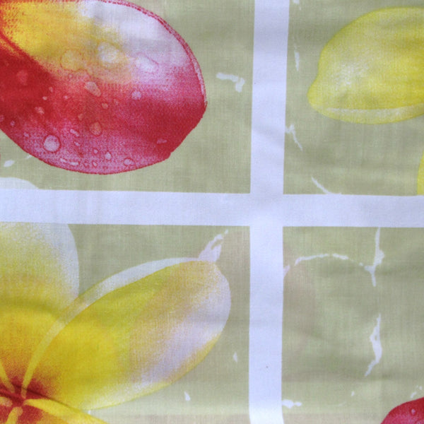 Floating Frangipani Quilt Cover Set Apple Green Single Quilt Covers