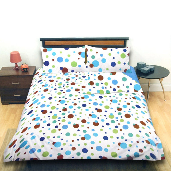 Galaxy Dots Blue Quilt Cover Set Queen Quilt Covers