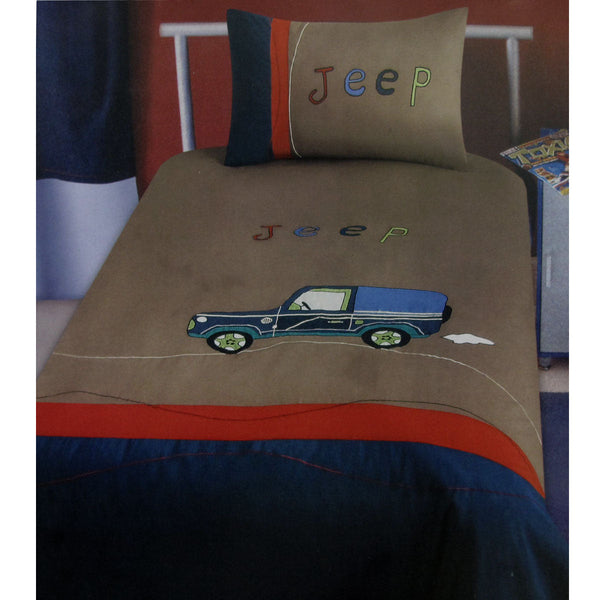 Jeep Wrangler Embroidered Quilt Cover Set Single Quilt Covers