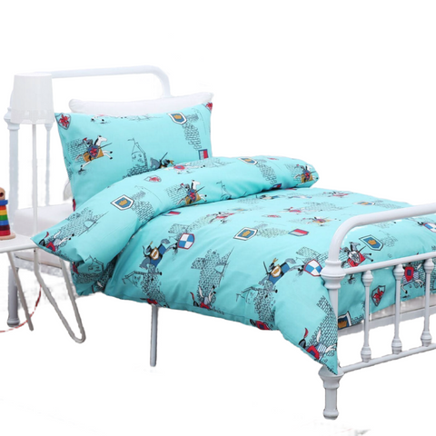 Knight Horse Polyester Cotton Quilt Cover Set Single Quilt Covers