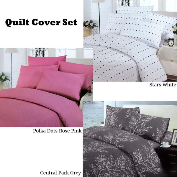Polyester Cotton Stars Quilt Cover Set Double