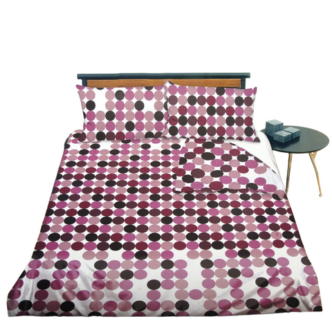 Opus Dots Mauve Quilt Cover Set Queen Quilt Covers