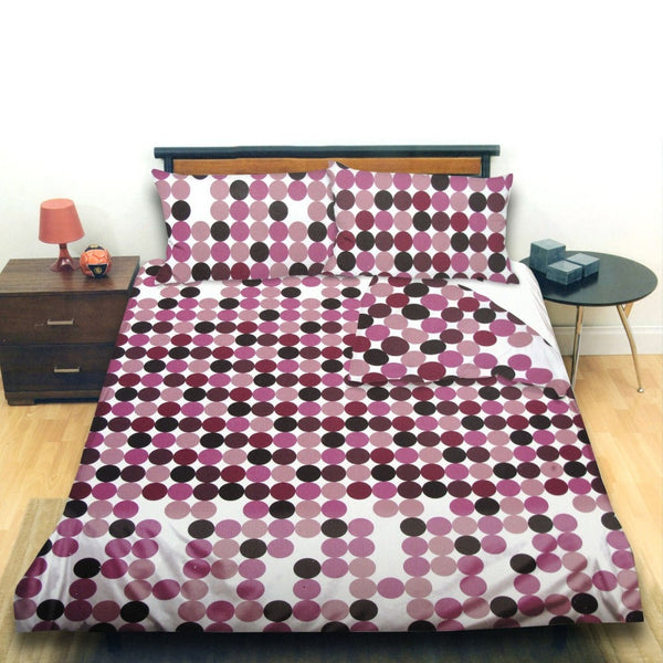 Opus Dots Mauve Quilt Cover Set Queen Quilt Covers