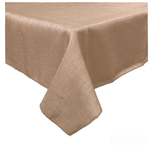 Emporio Slub Table Cloth Latte 180 Cm Round Table Cloths