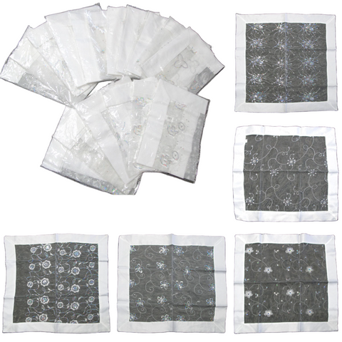 White Sequined Organza Glitter Table Cloth Topper 90 X Cm Table Cloths