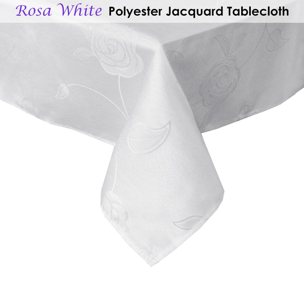 Tablecloth Rosa White 135 X 180 Cm Table Cloths