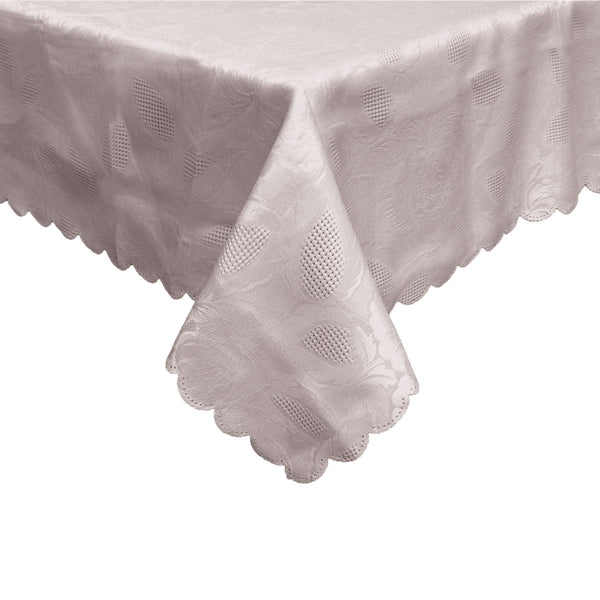 Rossi Rosie Taupe Luxury Tablecloth 150 X 210 Cm Table Cloths