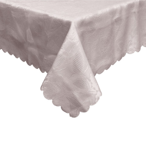 Rossi Rosie Taupe Luxury Tablecloth 150 X 210 Cm Table Cloths