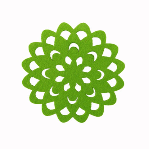 Choice Set Of 4 Felt Round Table Coasters Placemats