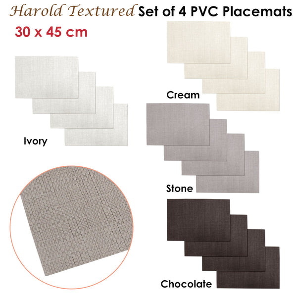 Choice Set Of 4 Pvc Table Harold Placemats