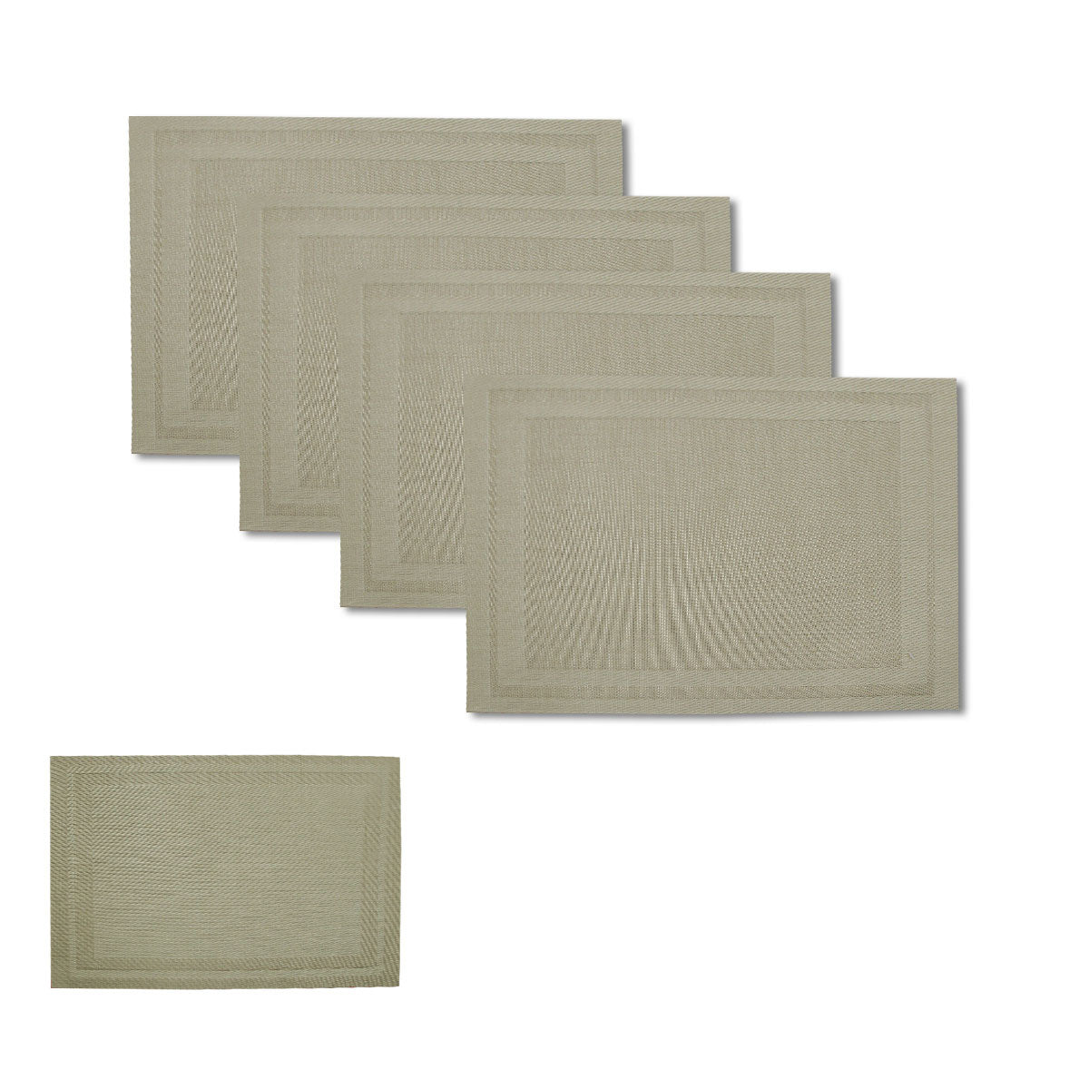 Placemats Choice Set Of 4 Reversible Pvc Table Harper Latte