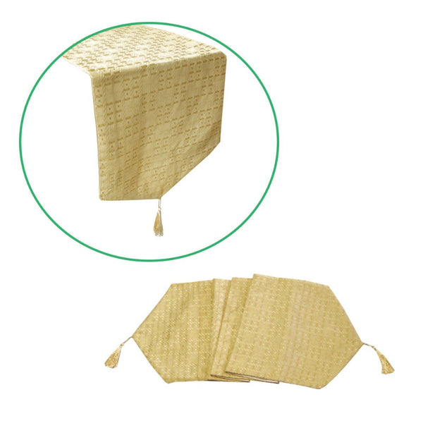 Faux Silk Table Runner Gold 32 X 180 Cm Table Runners