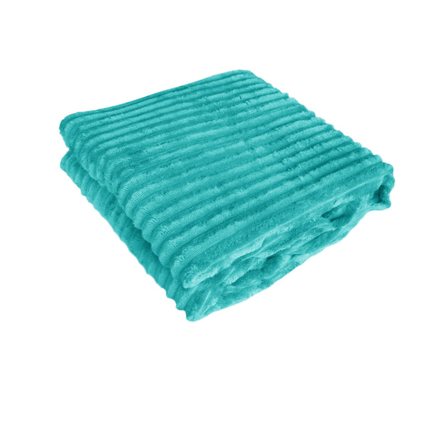 240Gsm Corduroy Striped Throw Rug Throws & Afghans