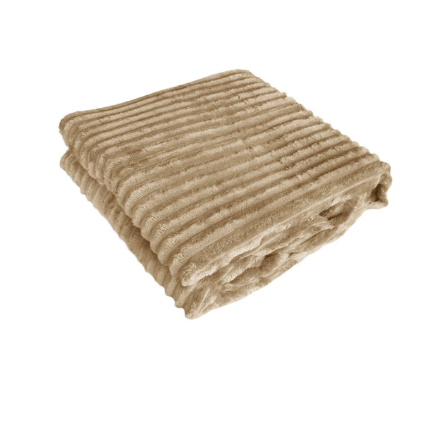 240Gsm Corduroy Striped Throw Rug Throws & Afghans