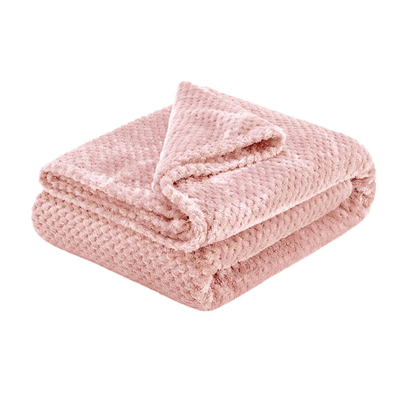 Soft Coral Fleece Throw Rug/Blanket Throws & Afghans