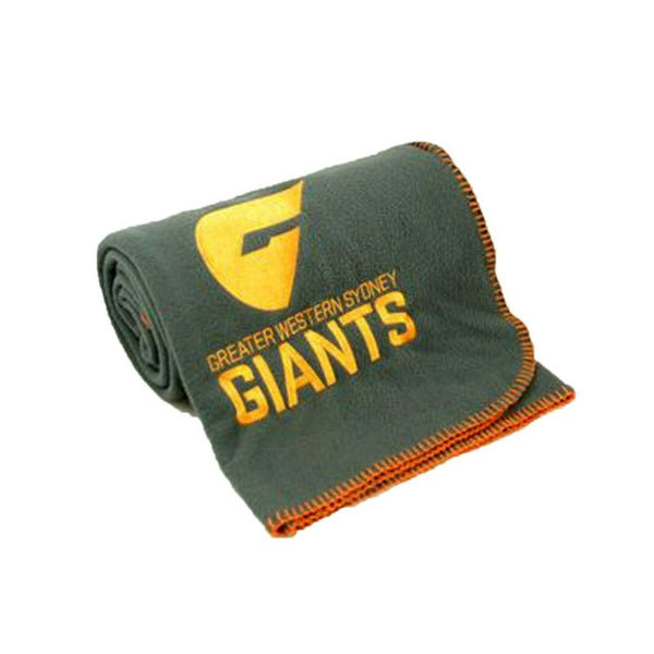 Afl Licensed Polar Fleece Throw Gws Giants Embroidered Throws & Afghans