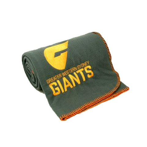 Afl Licensed Polar Fleece Throw Gws Giants Embroidered Throws & Afghans