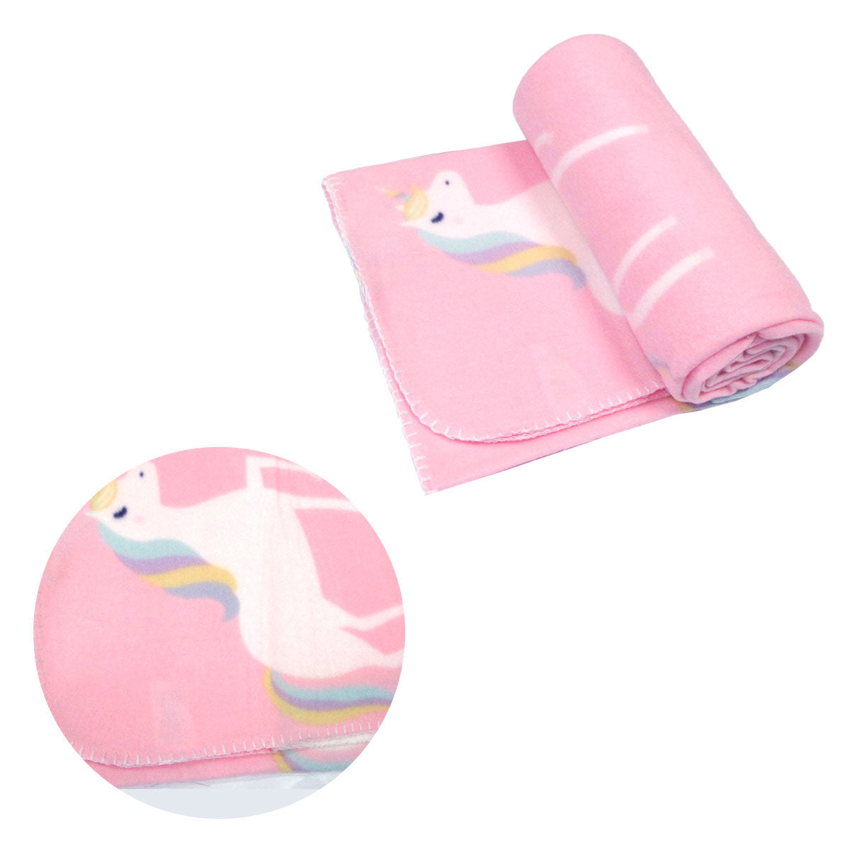 Funky Cute Polar Fleece Throw Rug Pink Throws & Afghans