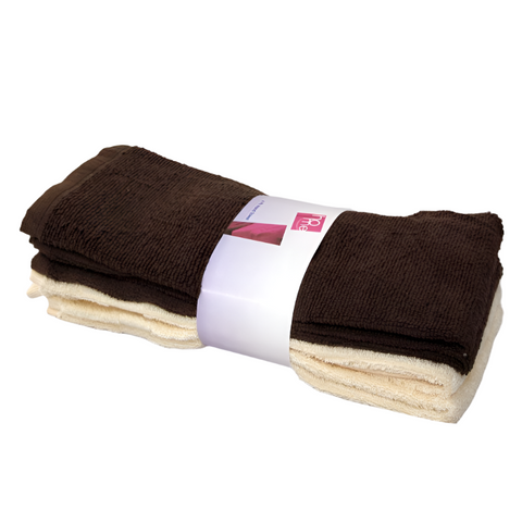 Towels & Washcloths Assorted Brands Set Of 4 Budget Cotton Hand Towels 42 X 67 Cm Chocolate Cream