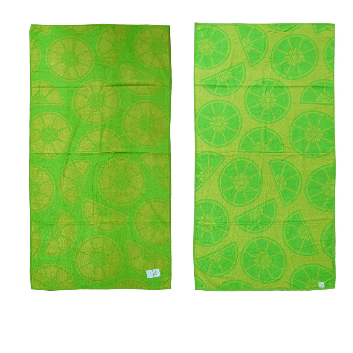Velour Reversible Beach Towel Lime Cirtus Towels & Washcloths