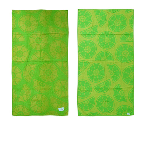Velour Reversible Beach Towel Lime Cirtus Towels & Washcloths