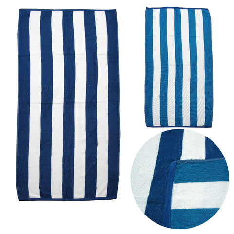 Set Of 2 Reversible Cabana Striped Towels Towels & Washcloths