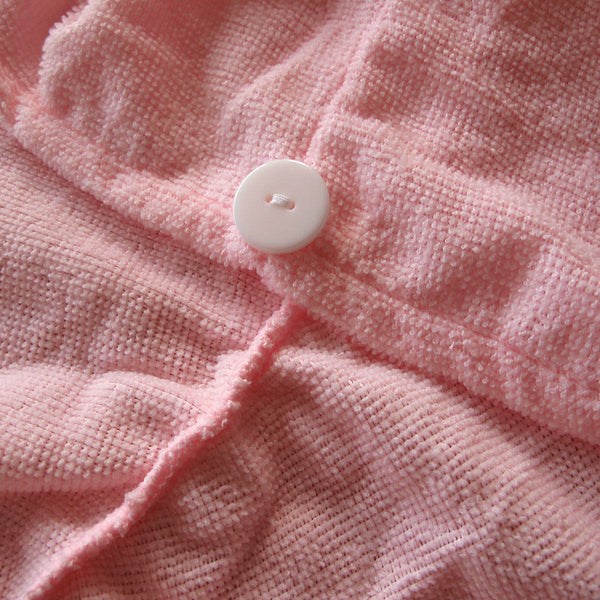 Set Of 2 Magic Quick Dry Microfibre Hair Dryer Towels Pink + White Towels & Washcloths