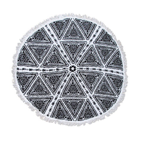 Zulu Triangle 100% Cotton Round Beach Towel Towels & Washcloths