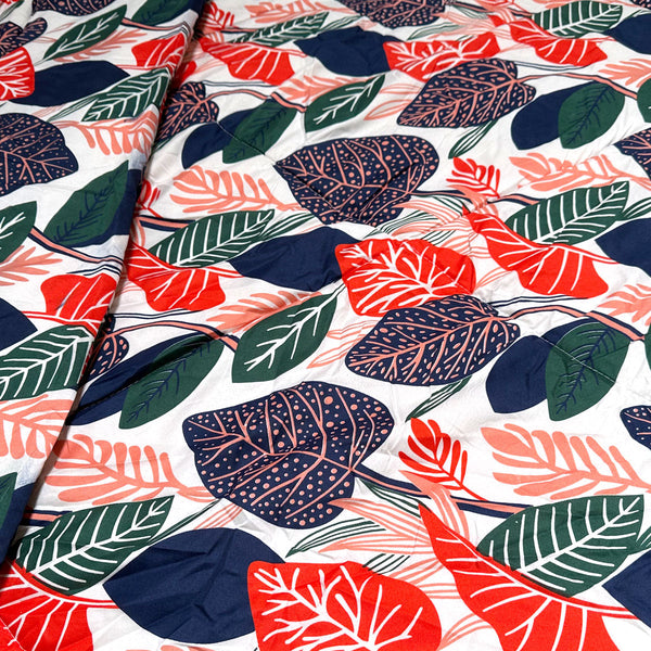 Hotel Living 3 Pce Light Weight Comforter Set Queen/King Corbett Leaves Comforter Sets Queen