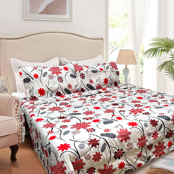 Hotel Living 3 Pce Light Weight Comforter Set Queen/King Corbett Floral Circles Comforter Sets Queen