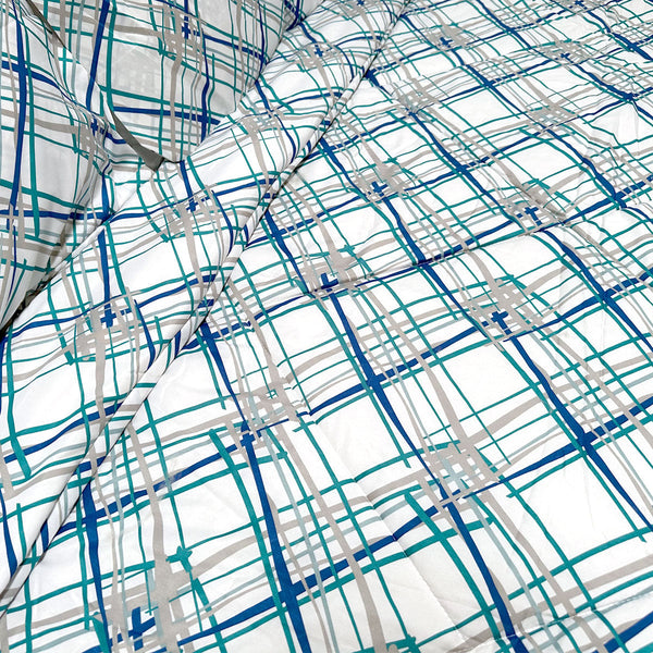 Hotel Living 3 Pce Light Weight Comforter Set Queen/King Oscar Crisscross Comforter Sets Queen