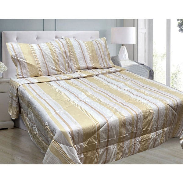 Hotel Living 3 Pce Light Weight Comforter Set Queen/King Oscar Stripes Comforter Sets Queen