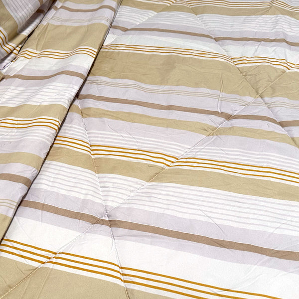 Hotel Living 3 Pce Light Weight Comforter Set Queen/King Oscar Stripes Comforter Sets Queen