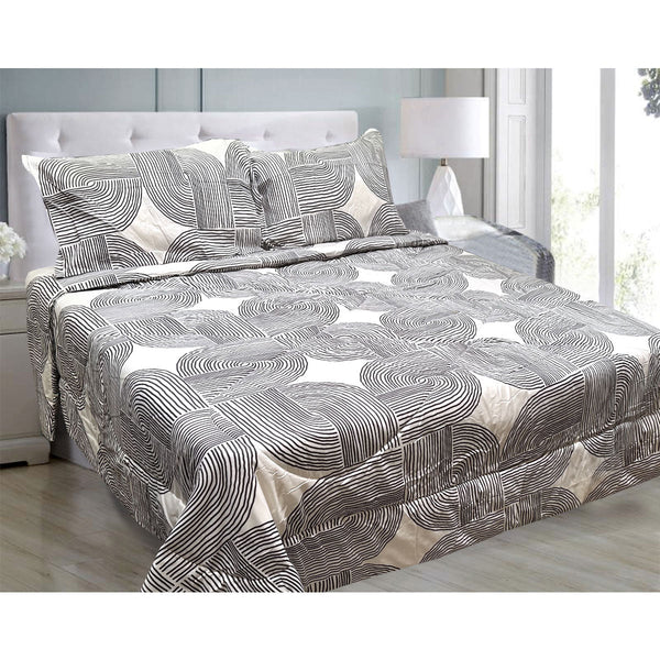 Hotel Living 3 Pce Light Weight Comforter Set Queen/King Oscar Curves Comforter Sets Queen