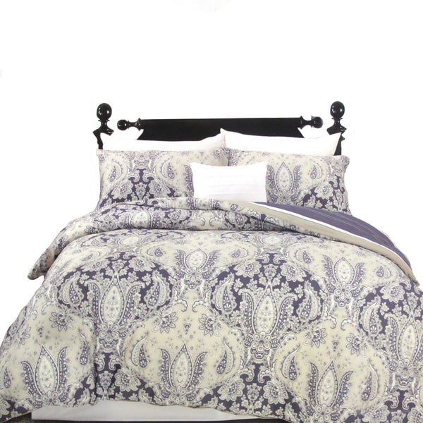 250Tc Cotton Reversible Quilt Cover Set Elizabeth Queen Quilt Covers