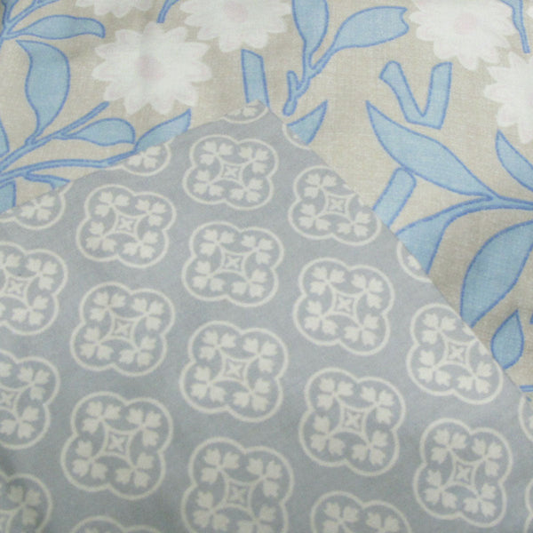 250Tc Florence Cotton Reversible Quilt Cover Set Queen Quilt Covers