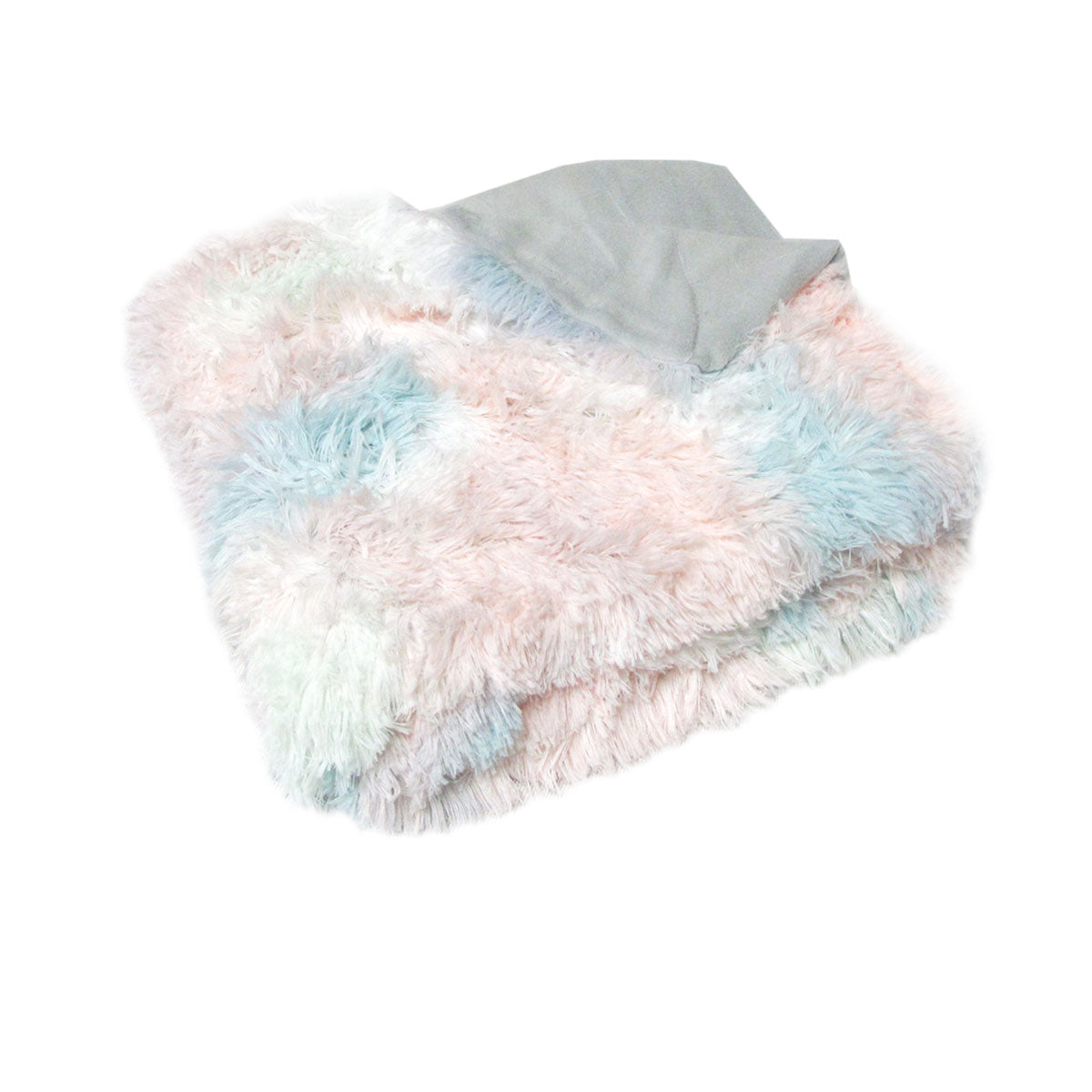 Finley Multi Colour Collection Shaggy Throw Rug 127 X 152Cm Pastel Hues Throws & Afghans