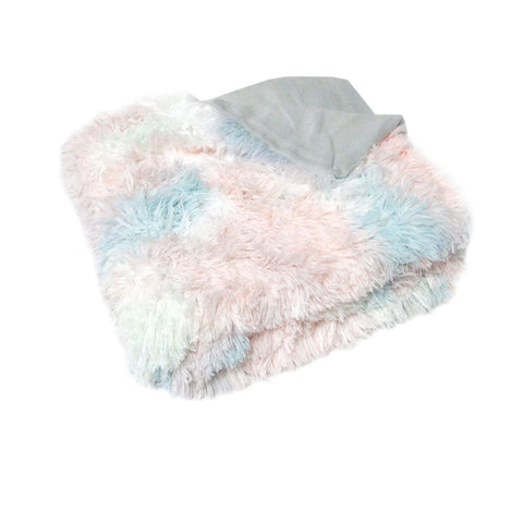 Finley Multi Colour Collection Shaggy Throw Rug 127 X 152Cm Pastel Hues Throws & Afghans
