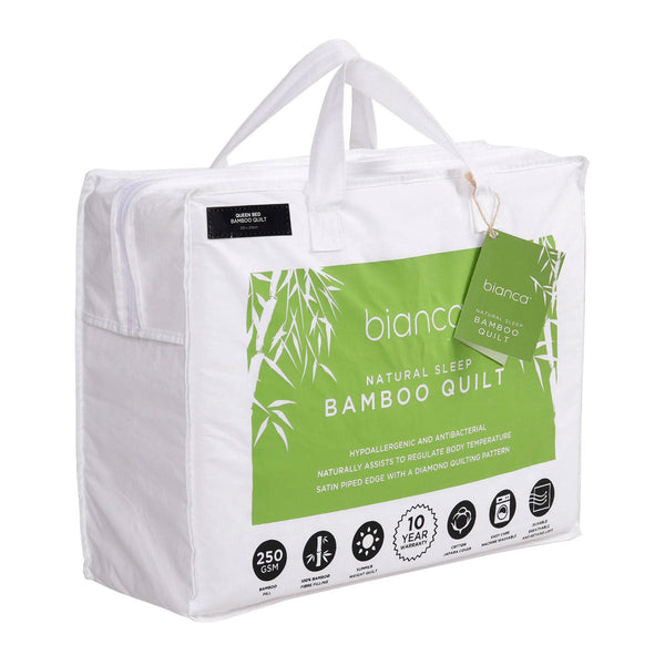 Bianca 250Gsm Natural Sleep Bamboo Summer Quilt King Quilt Covers